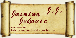Jasmina Jeković vizit kartica